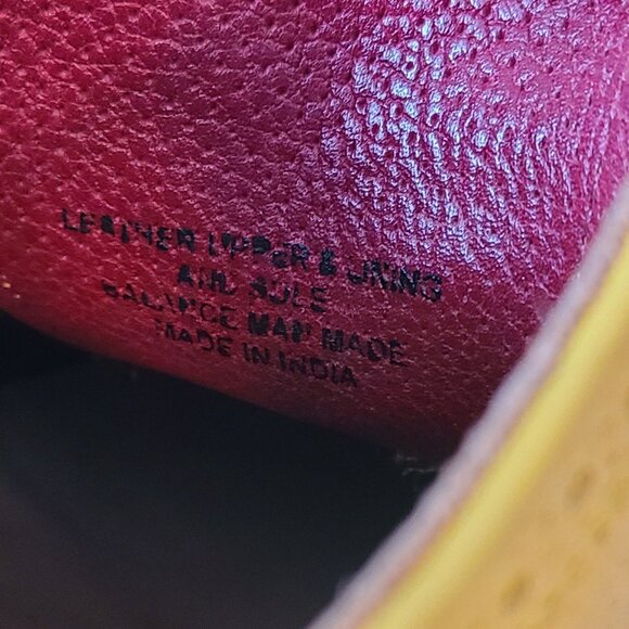 Florsheim Duckie Brown Leather Rockabilly Wingtip Oxford Yellow Retro10.5 D HTF - Picture 9 of 11